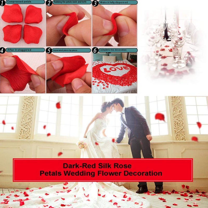 LZXD 1000 Pieces Light Purple Artificial Silk Rose Petals Flower Decoration Wedding Party Color Light Purple - Image 4